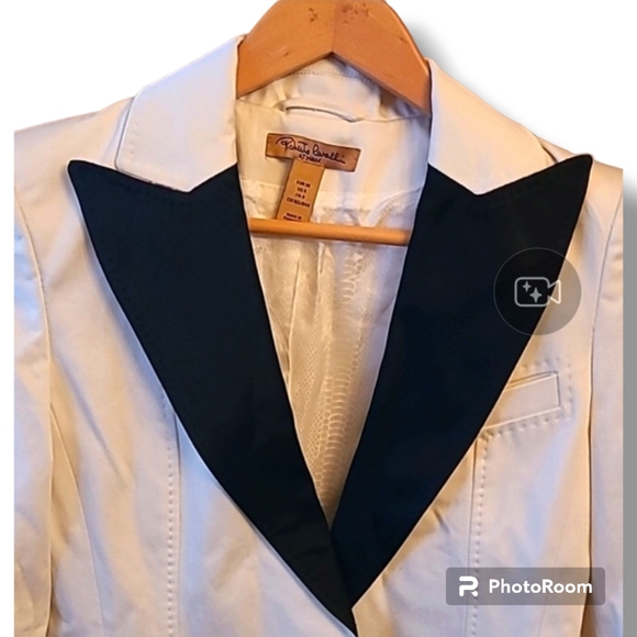 Robert Cavalli H&M Limited Edition Cream Black Blazer - Picture 3 of 9